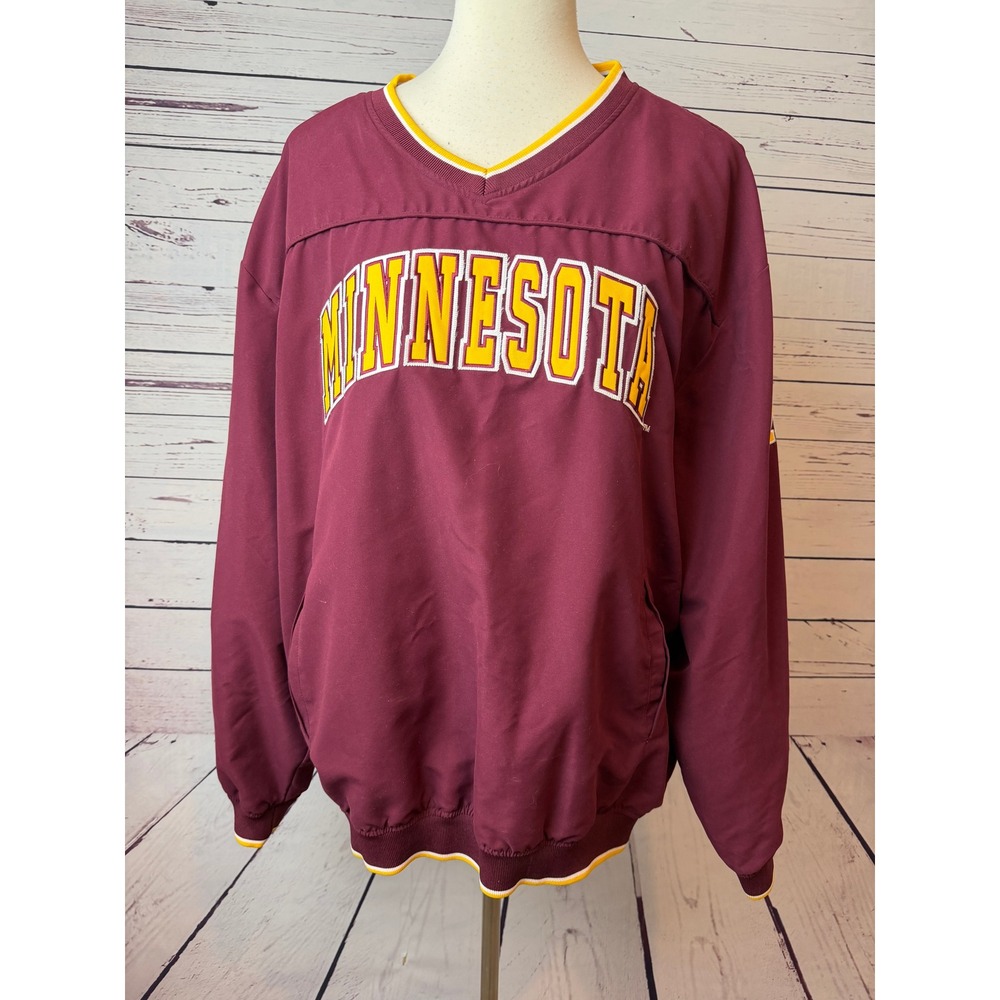 Colosseum Minnesota Golden Gophers Large Vintage Pullover Windbreaker Mens 90s